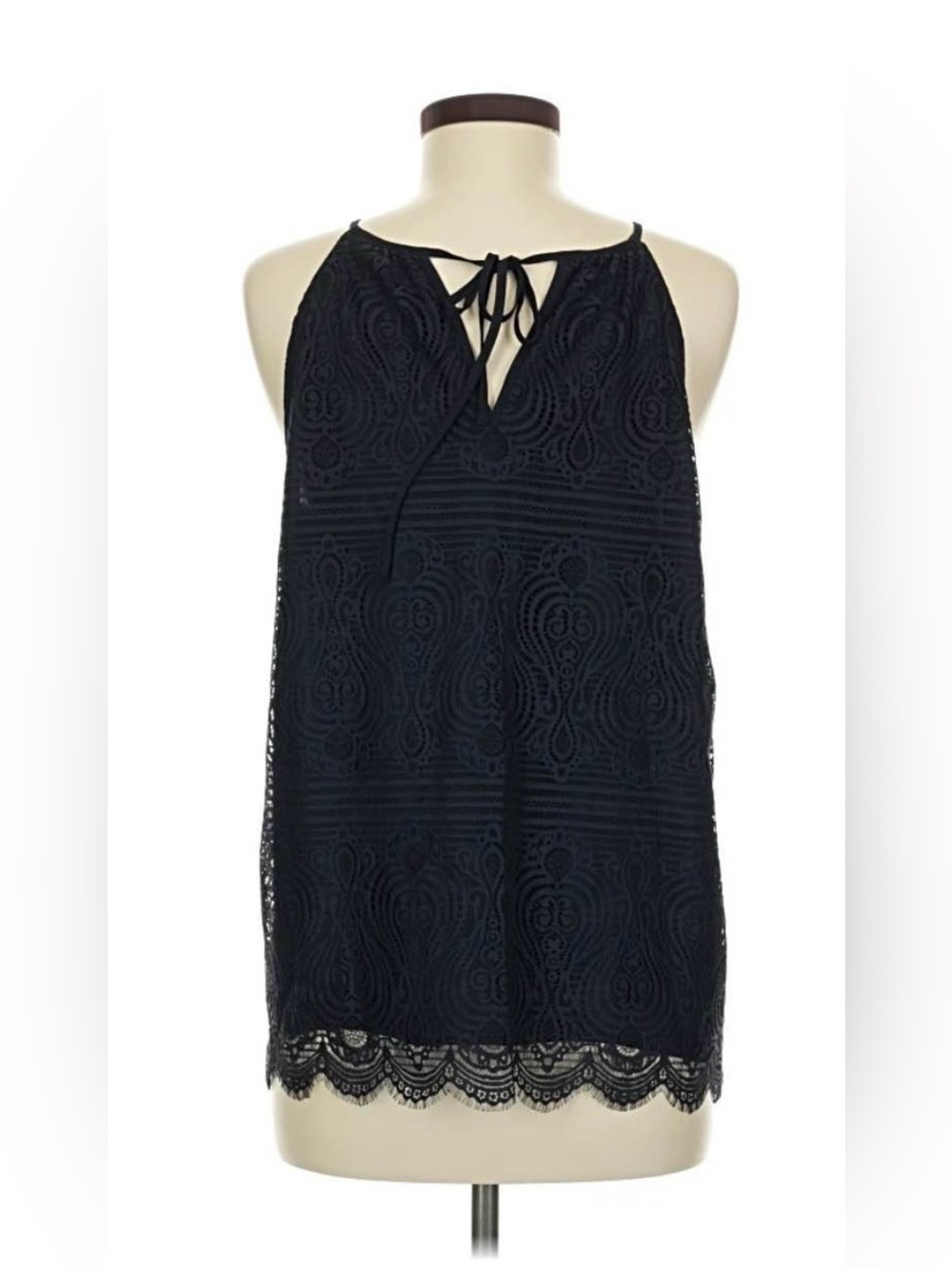 NWT Navy Blue Lace Halter Tank - Size Small - Picture 5 of 5